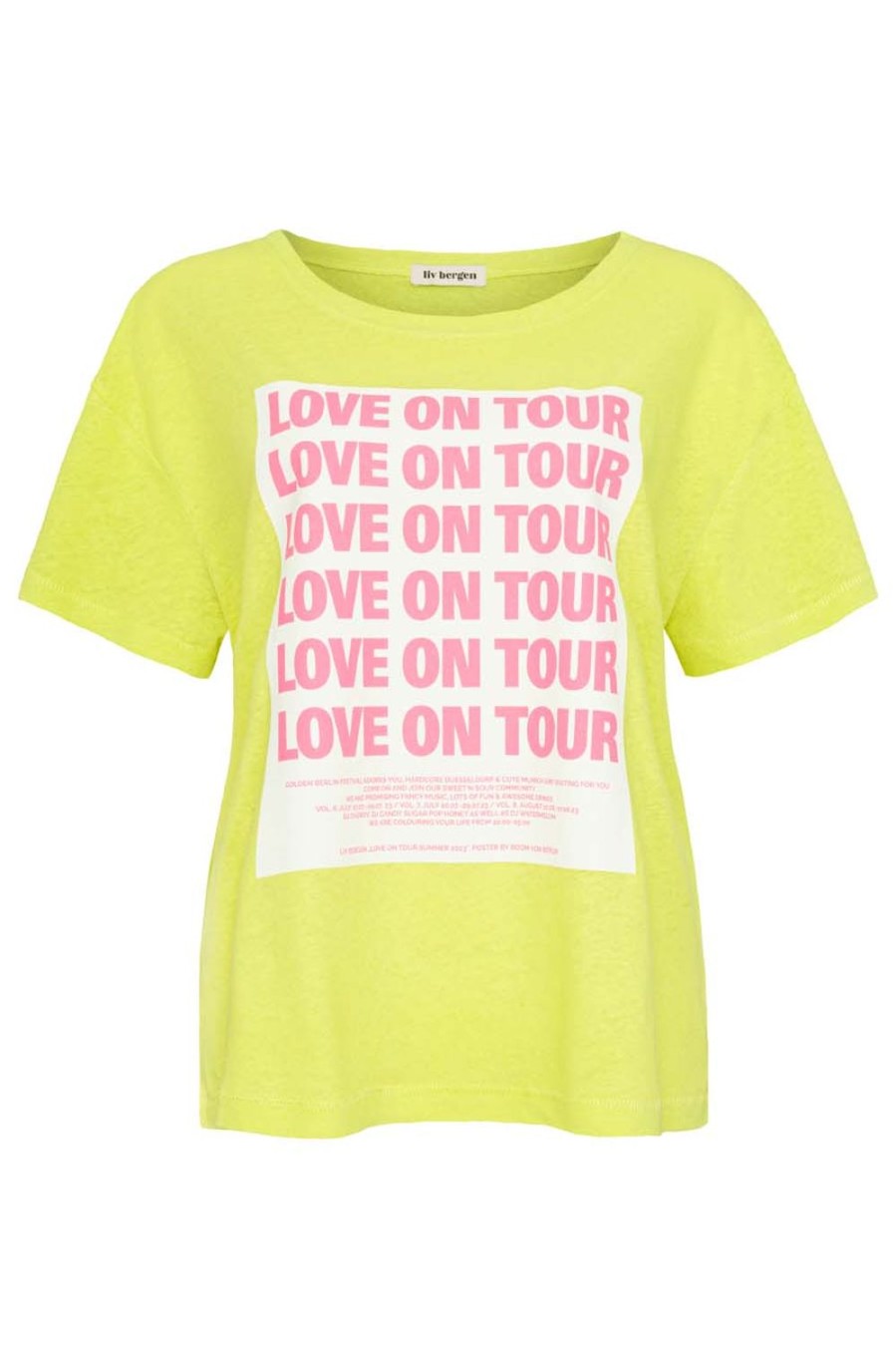 Kleidung liv bergen | T-Shirt Love On Tour In Citronella