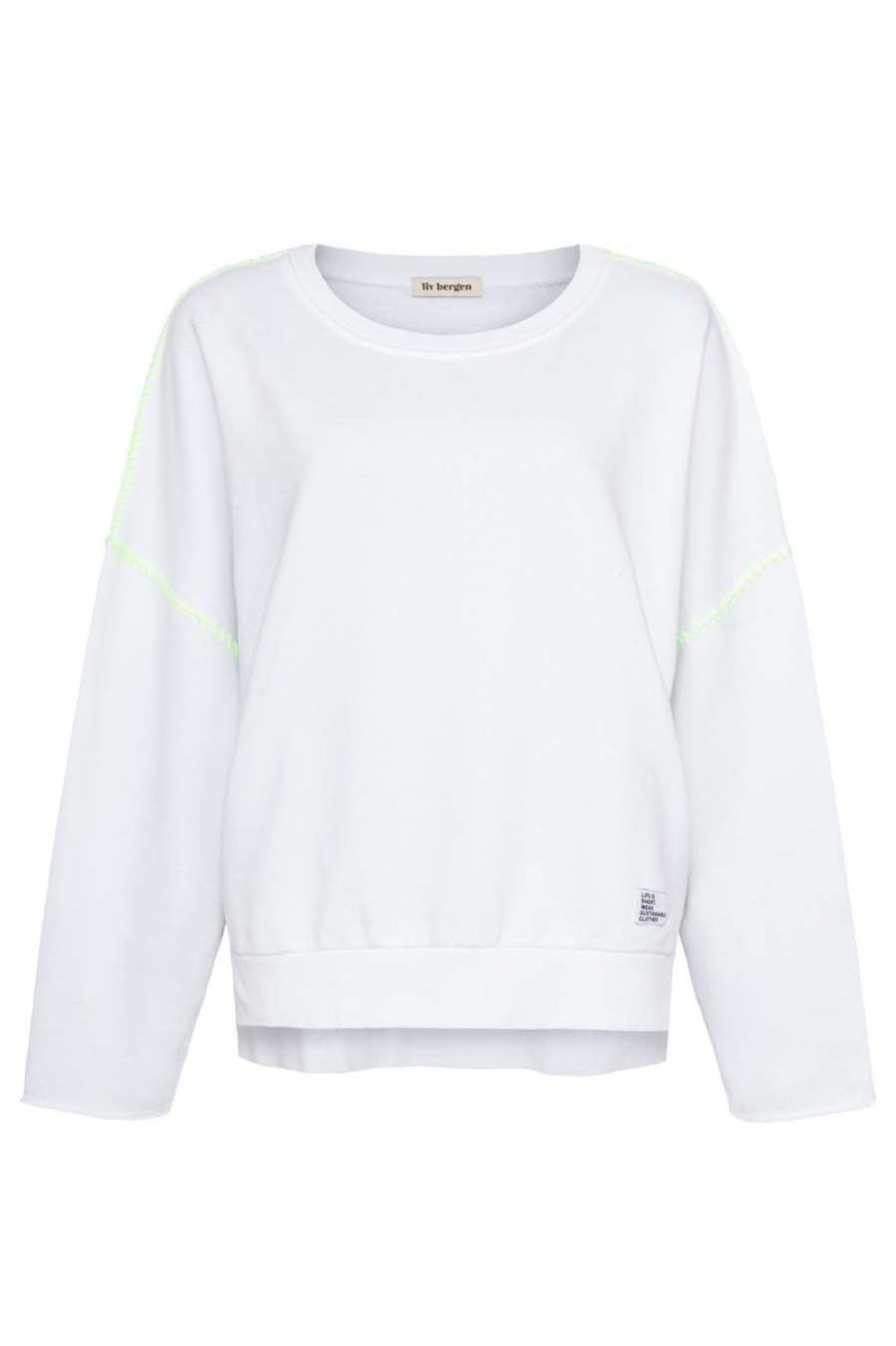 Kleidung liv bergen | Sweater "100% Organic Cotton" Handstitched In Optic White