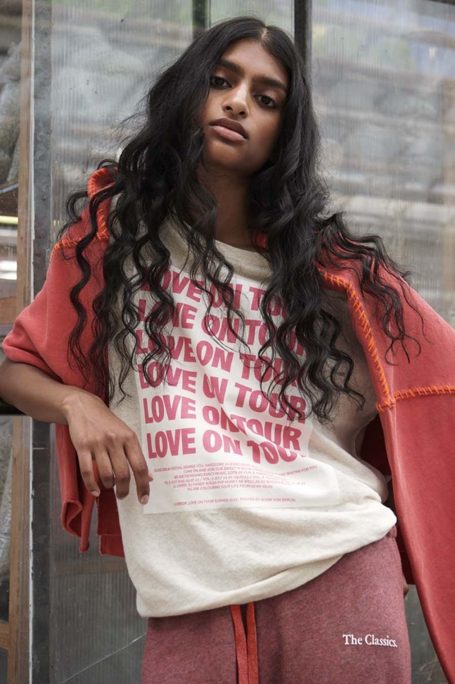 Kleidung liv bergen | T-Shirt Love On Tour In Creme