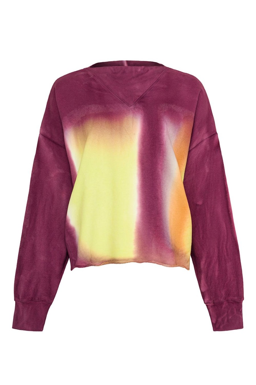 Kleidung liv bergen | Sweater Handpainted In Aubergine