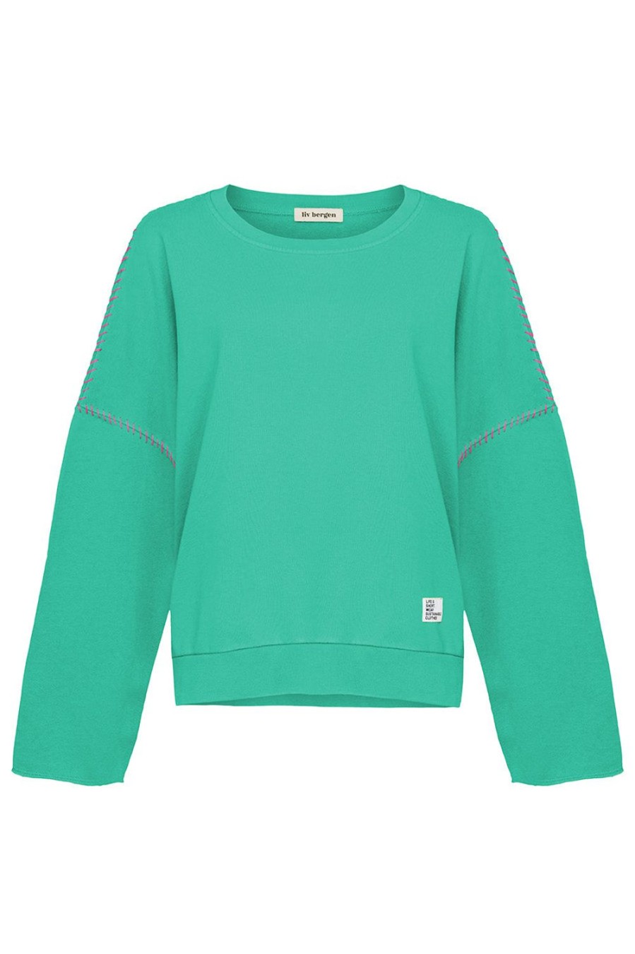 Kleidung liv bergen | Sweater "100% Organic Cotton" Handstitched In Emerald