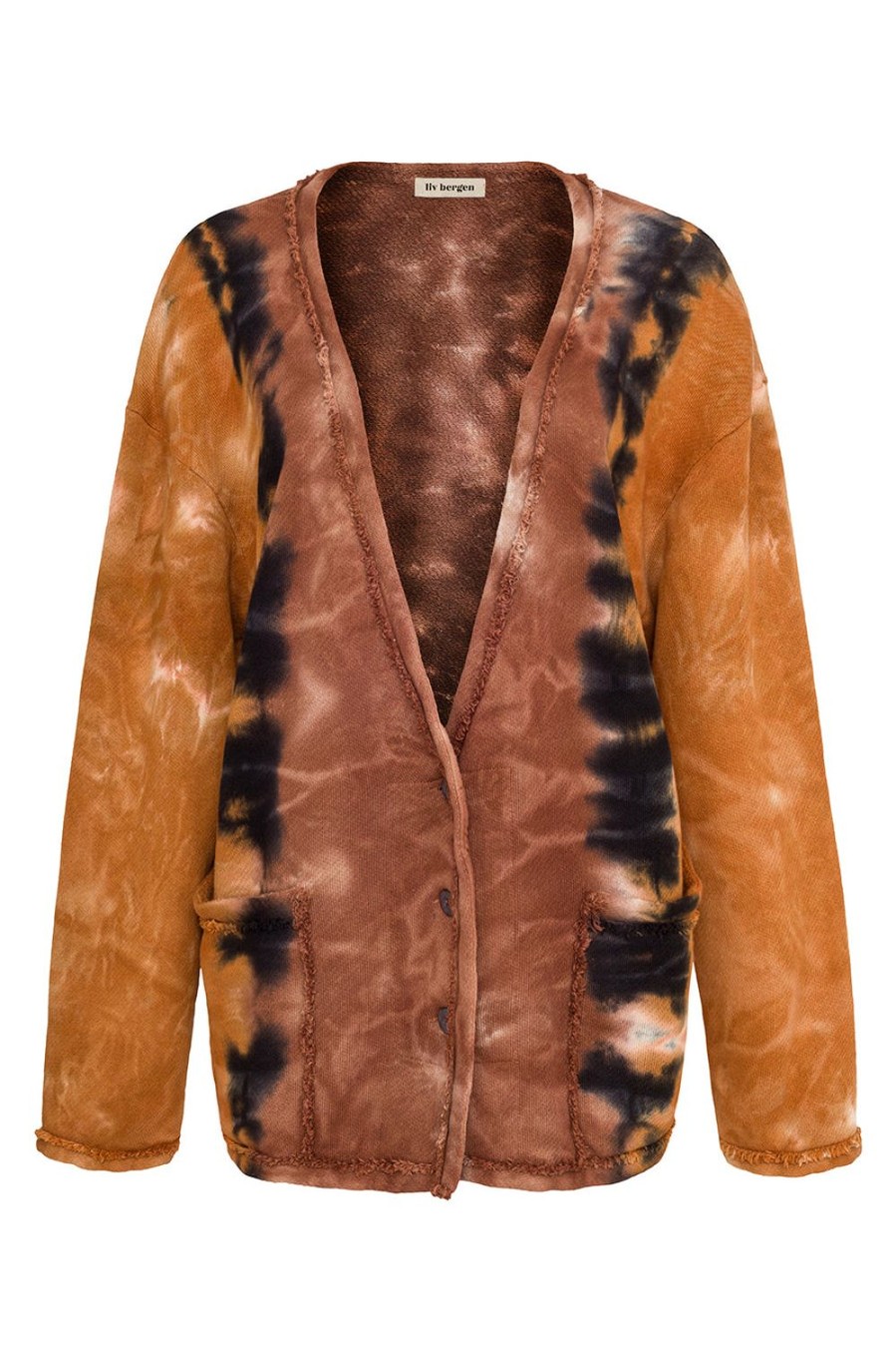 Kleidung liv bergen | Jacke Batik In Brown Tie Dye