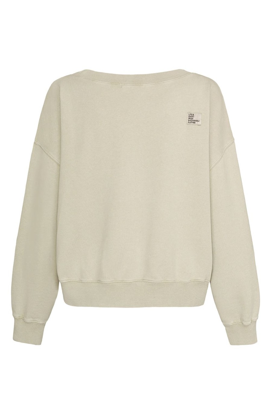 Kleidung liv bergen | Sweater Square "100% Organic Cotton" In Sand