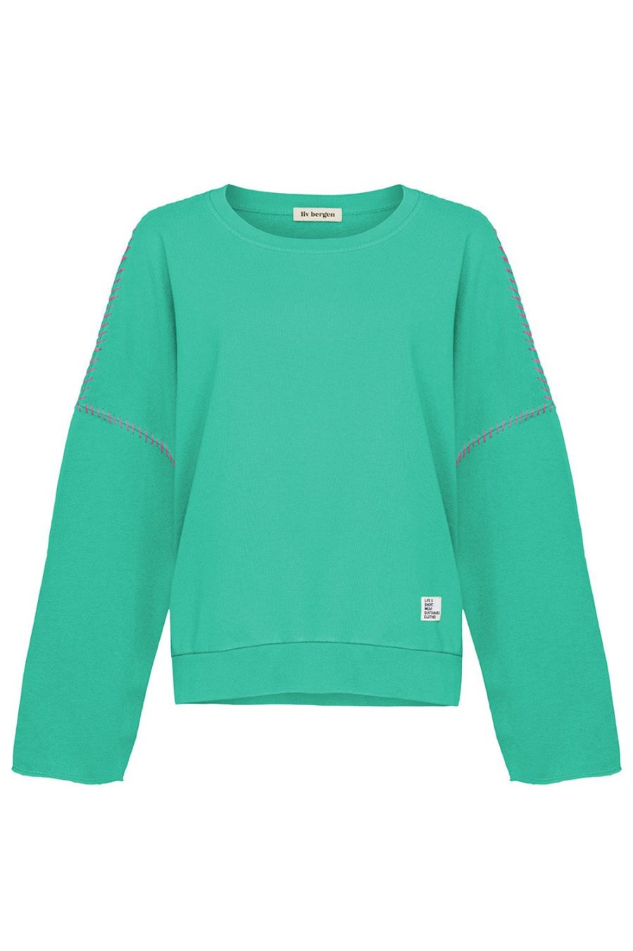 Kleidung liv bergen | Sweater "100% Organic Cotton" Handstitched In Emerald