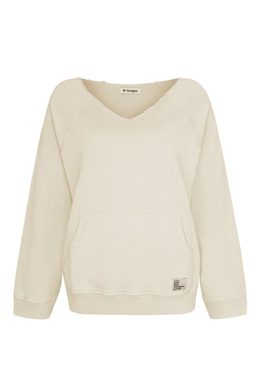 Kleidung liv bergen | V-Sweater "100% Organic Cotton" In Sand